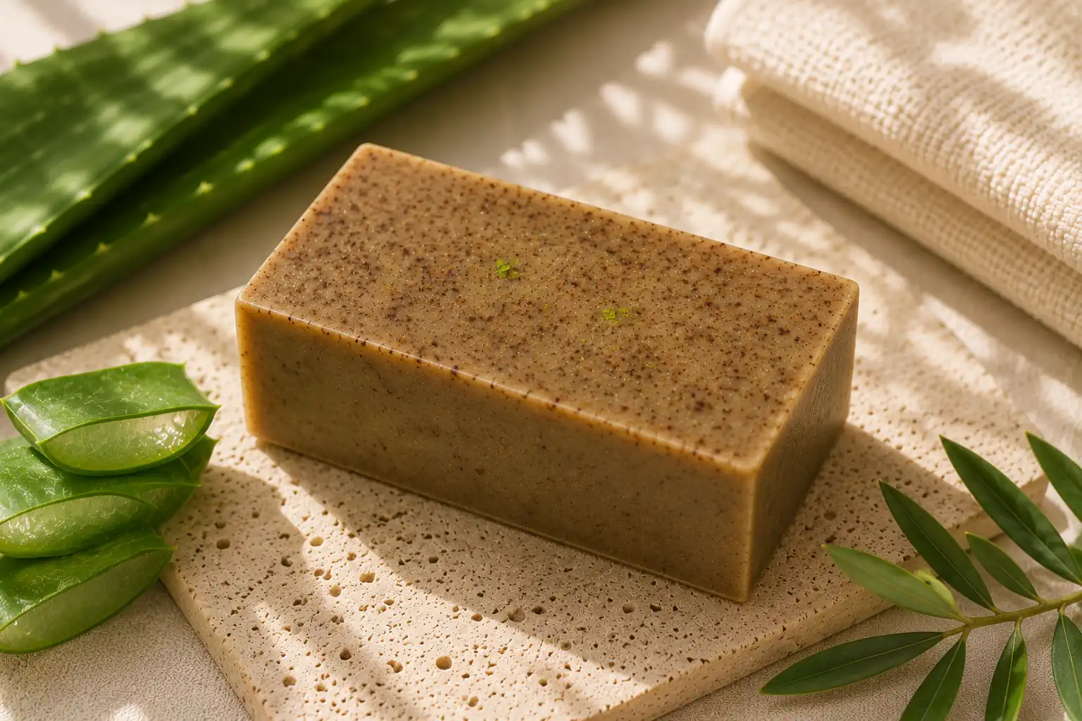 Marie Aloe Vera & Eucalyptus – Refreshing Artisan Soap - Image 2