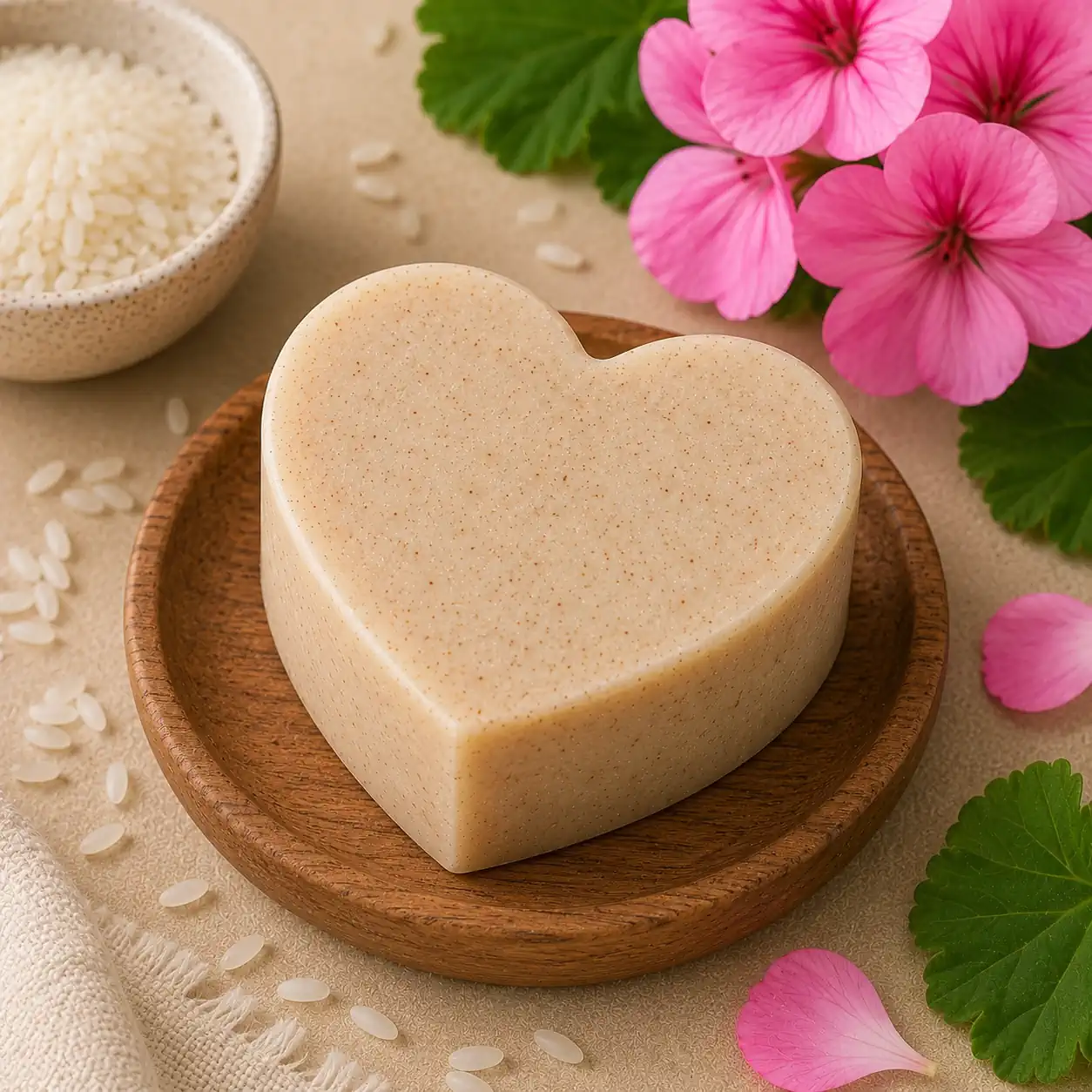 Rice & Geranium Artisan Soap - Image 4